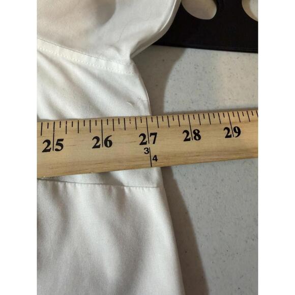Talbots Woman Non Iron Button Up Blouse Size 24W White Classic Cotton - Picture 7 of 9